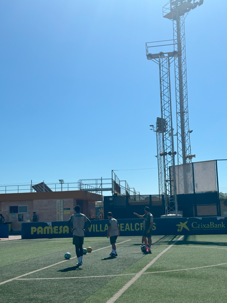 Linamandla Thage training with Villarreal CF coaches in Spain
